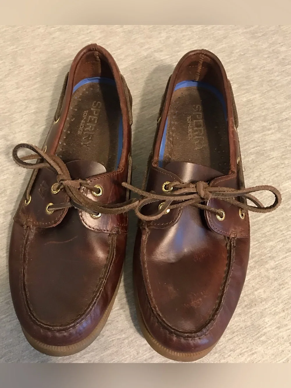 Men’s Sperry Leather Boat Shoes Size 10 Brown Authentic Original Deck Shoes